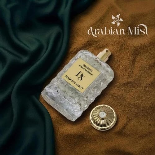 Diamond perfume close up Arabian Mist Dubai fresh citrus light fruity woody clean scent unisex fragrance